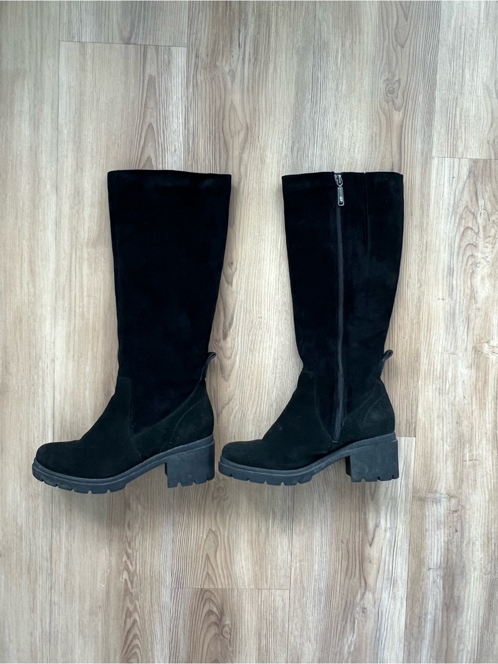 blondo knee high waterproof suede black boots size 7